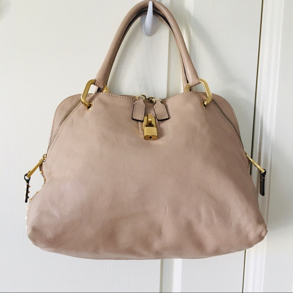 Marc Jacobs Made in Italy Nude Leather Paradise Rio Satchel Bag - Picture 2 of 14